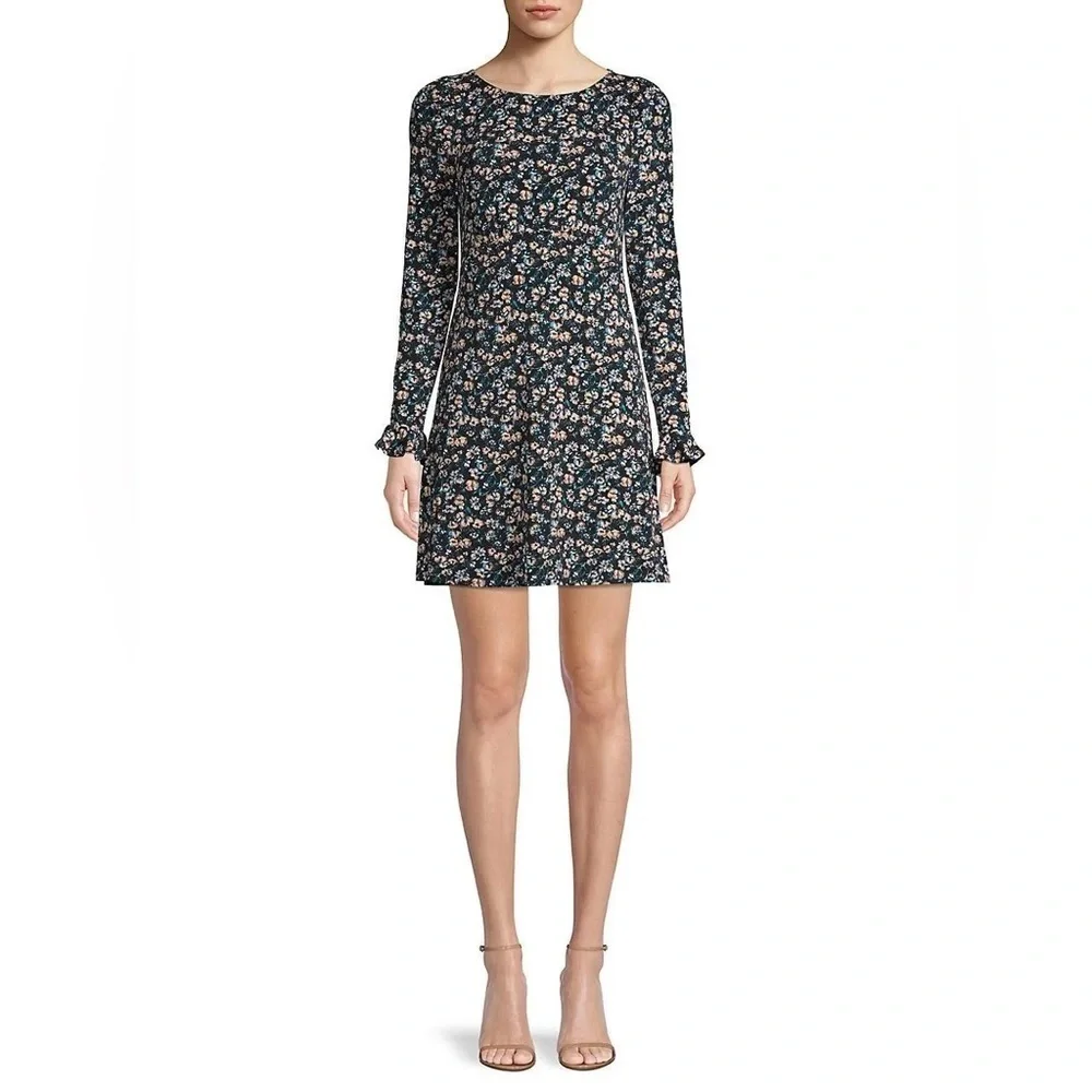 Free People women’s Say hello Floral Long Sleeve mini Dress size SP